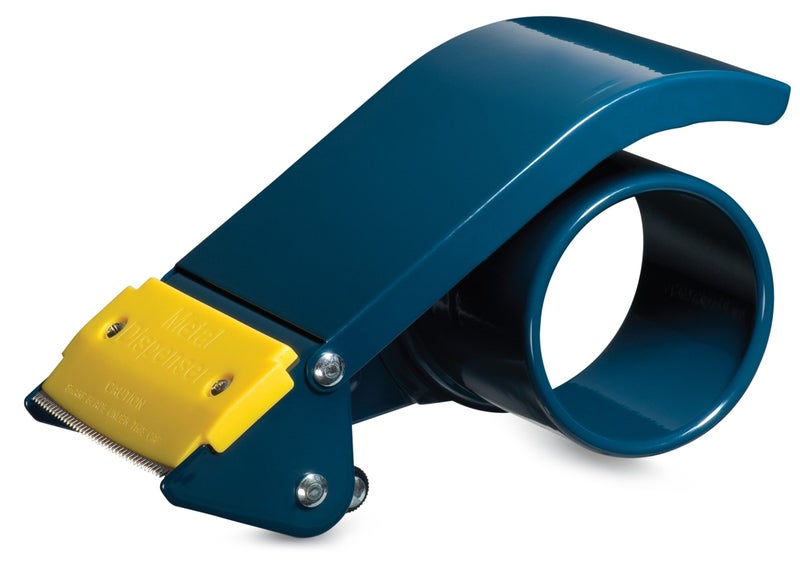 WOD Tape WOD Excell ET-366 Heavy Duty Metal Frame Filament Strapping Tape Dispenser: Fits 3 inch Wide, Blue - Image 3